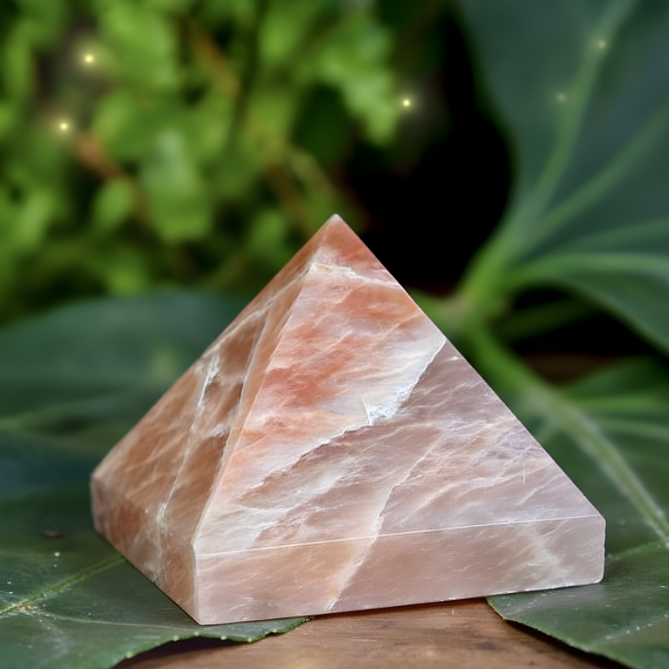Peach Moonstone Pyramid
